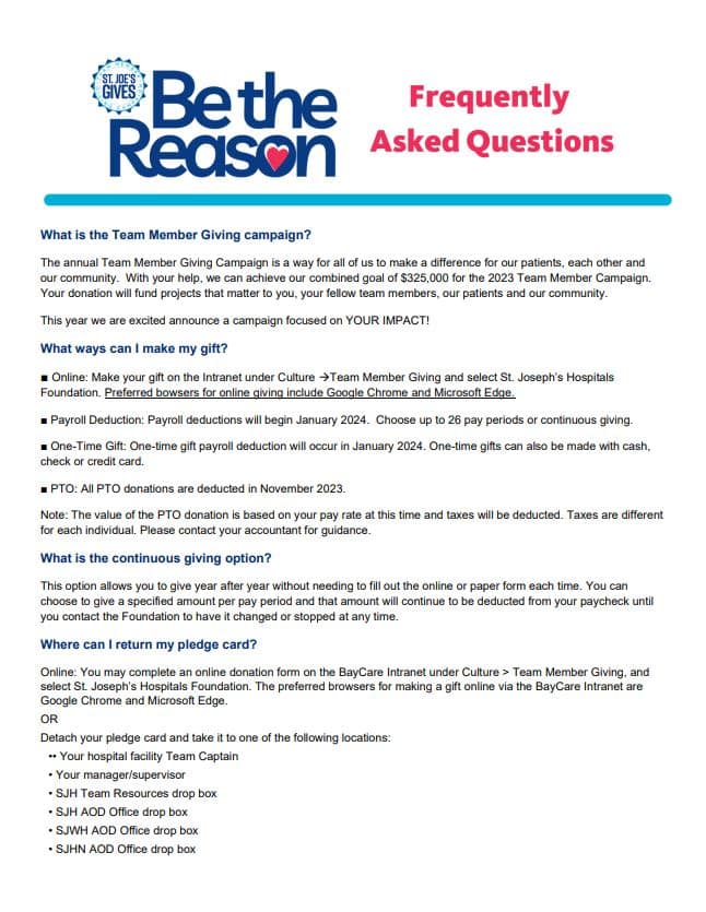 TMG FAQs
