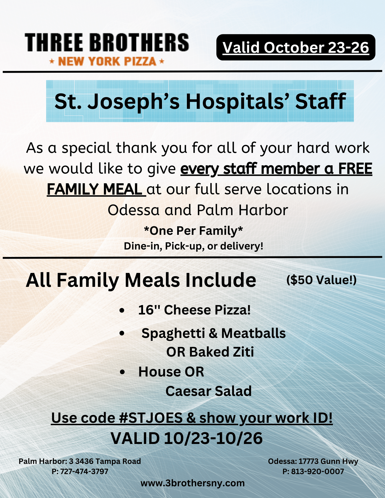 Thank You St. Joes Staff! (1)